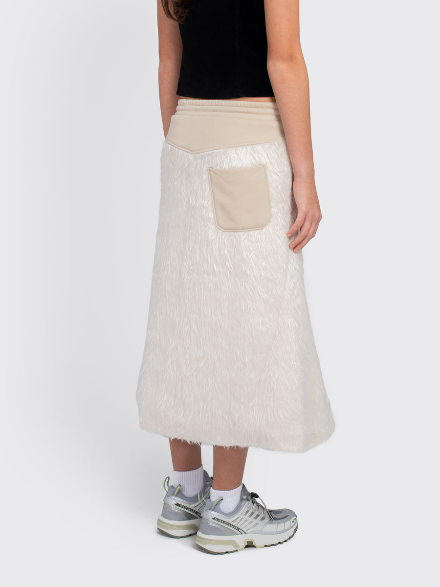 Shaggy Fur Track Skirt