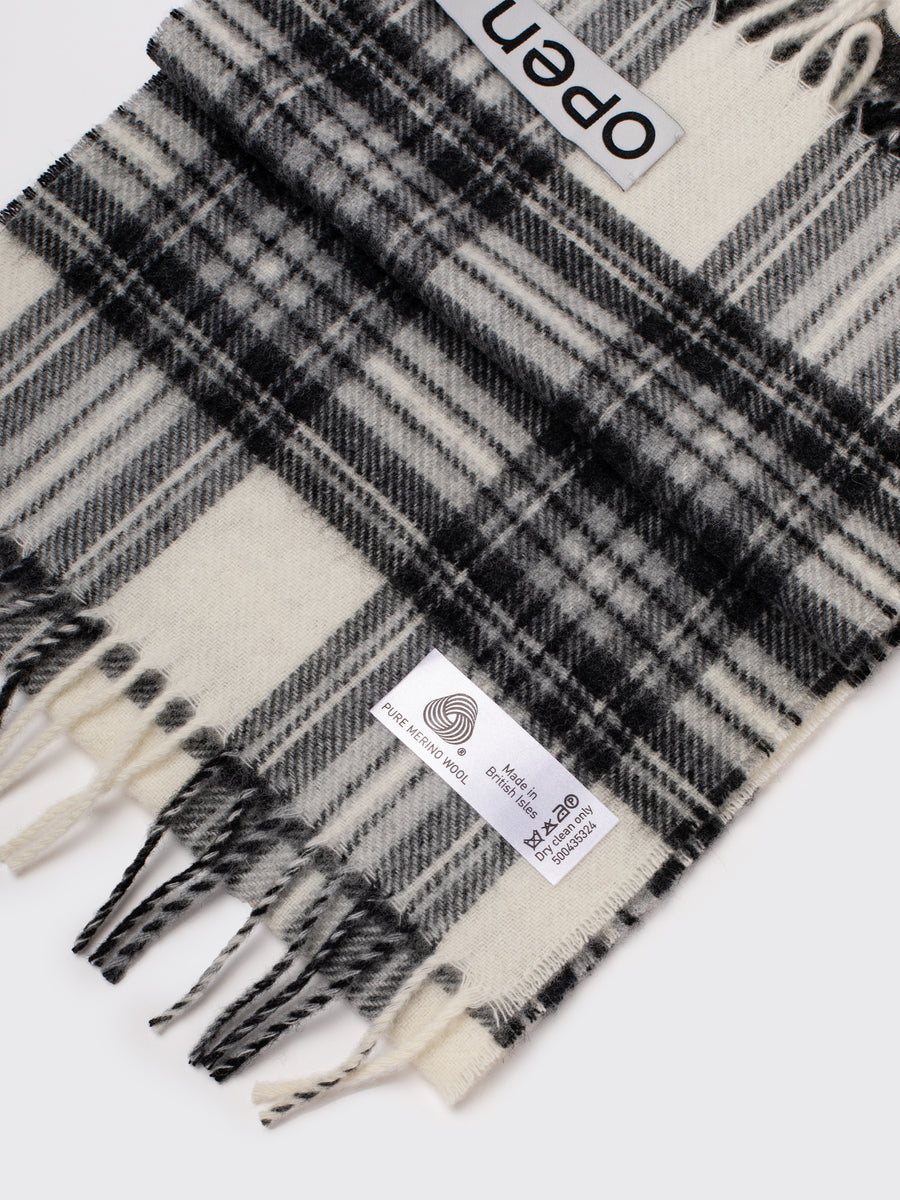 Open YY Tartan Wool Scarf