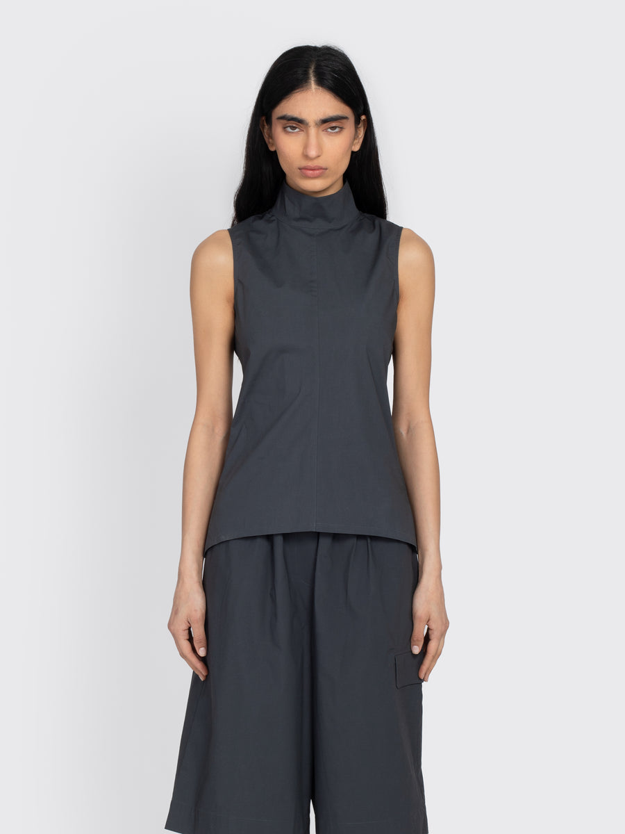 High Neck Fitted Top