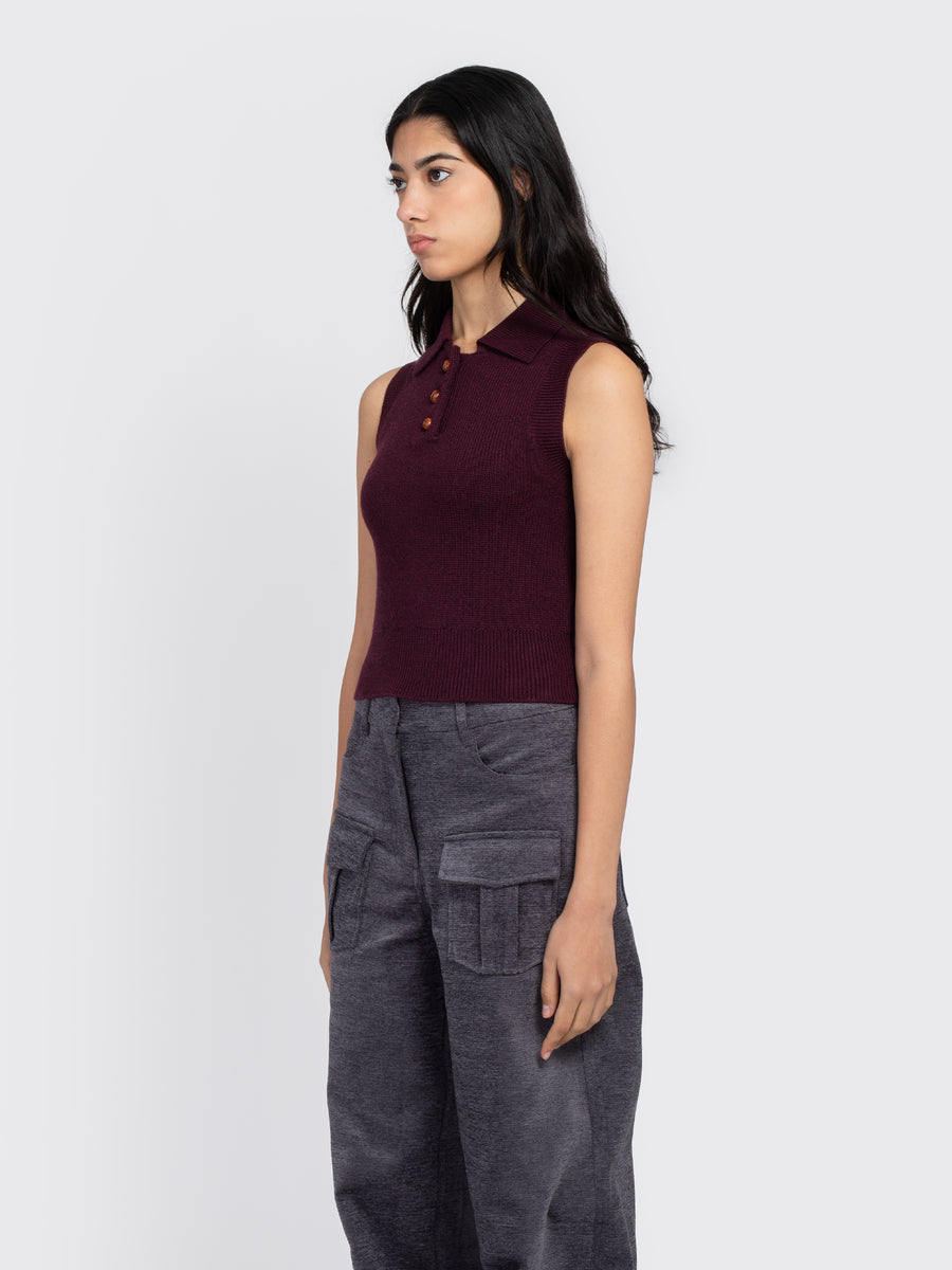Knitted Polo Top