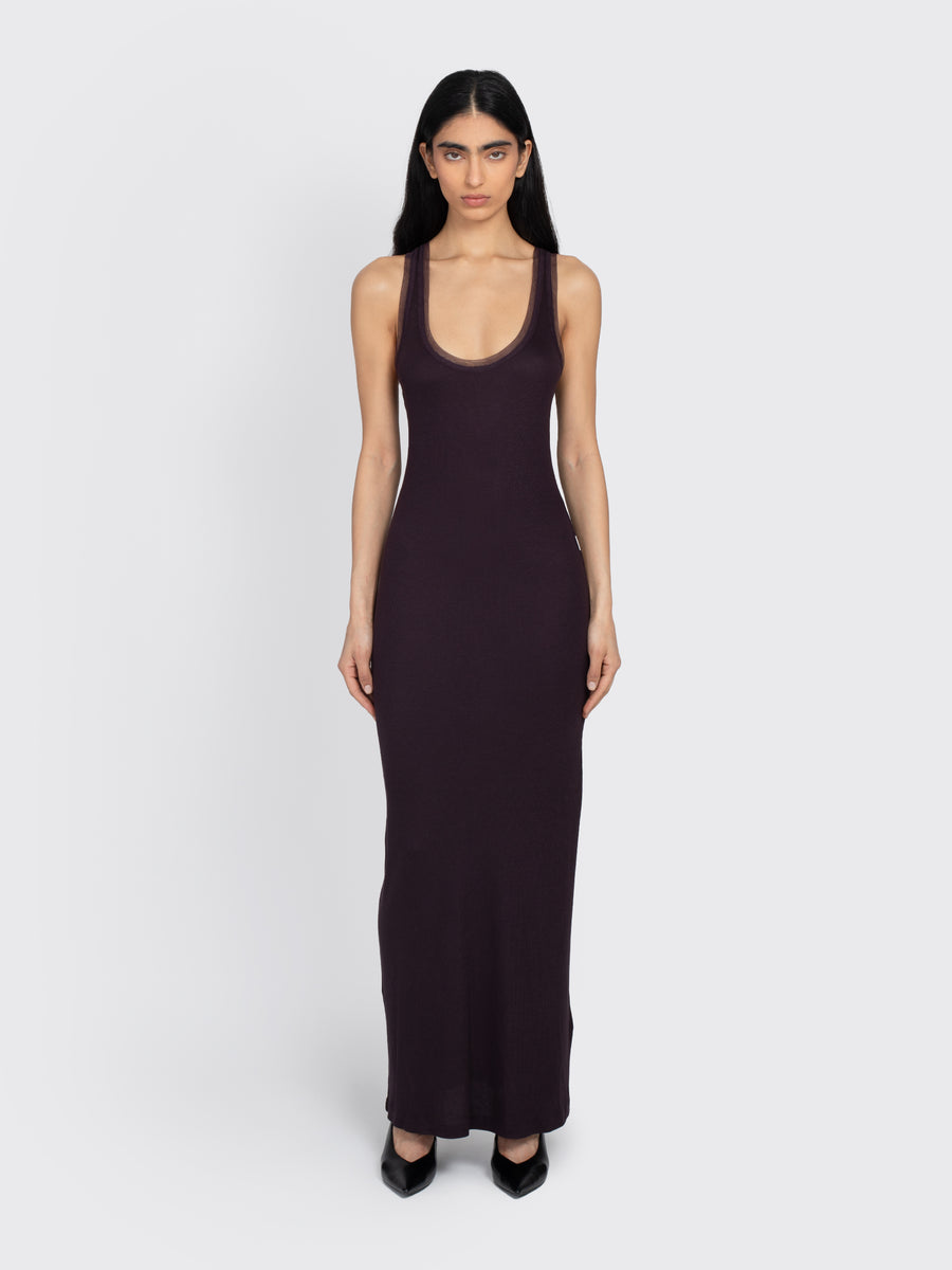 Mesh Trim Dress