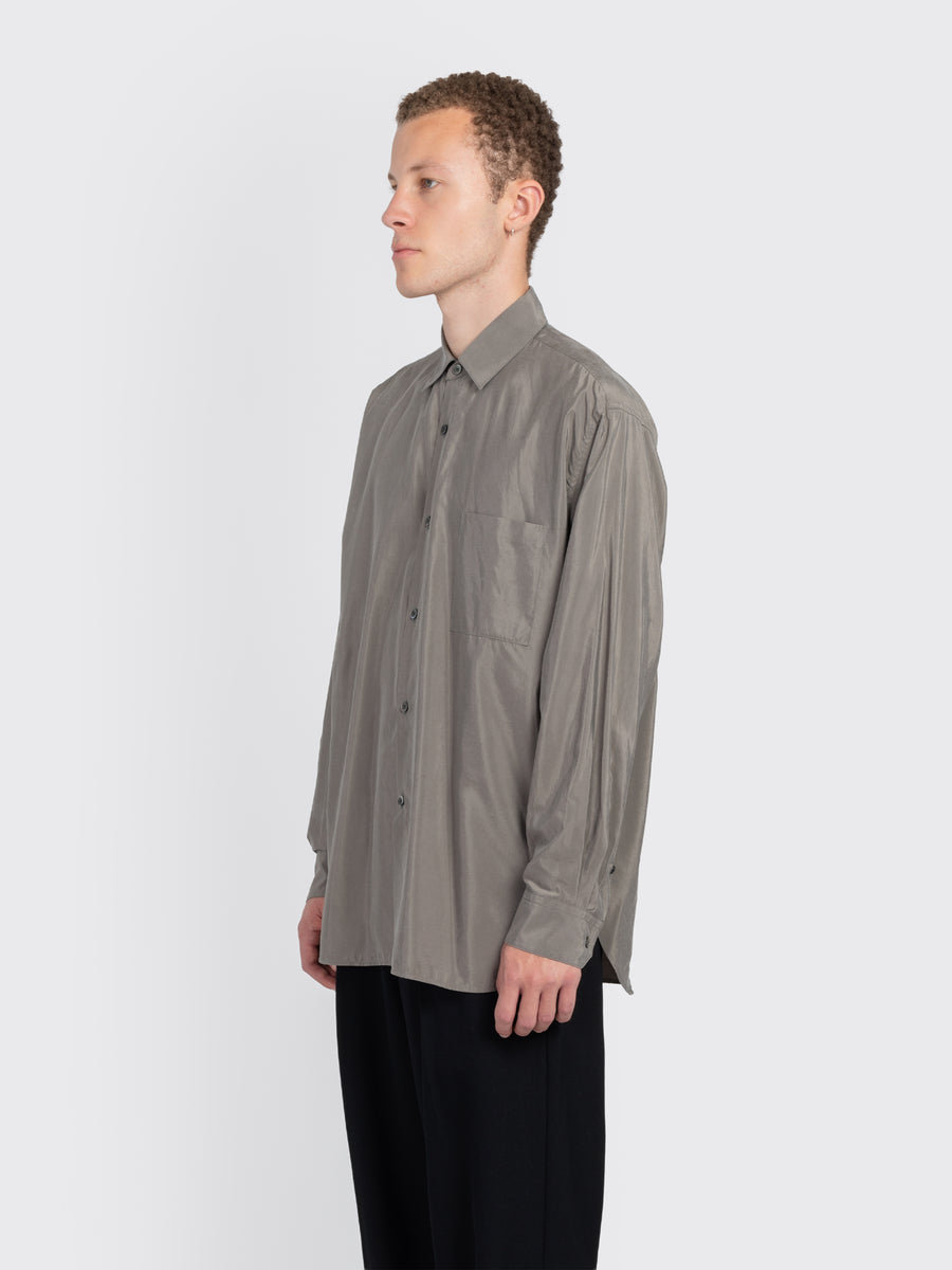 Silk Nylon Oversized Down Pat Shirt