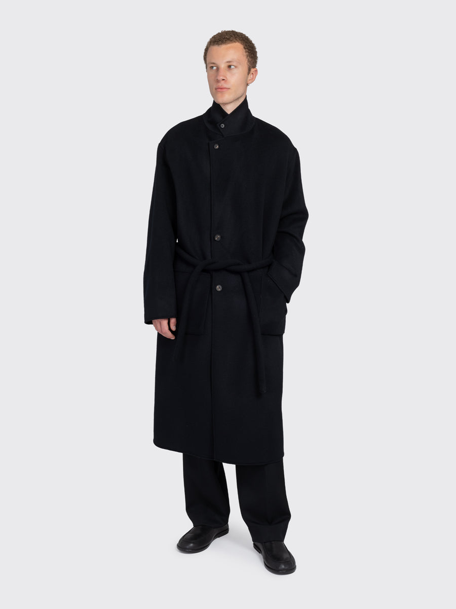 Wool Cashmere Reversible Notch Lapel Coat