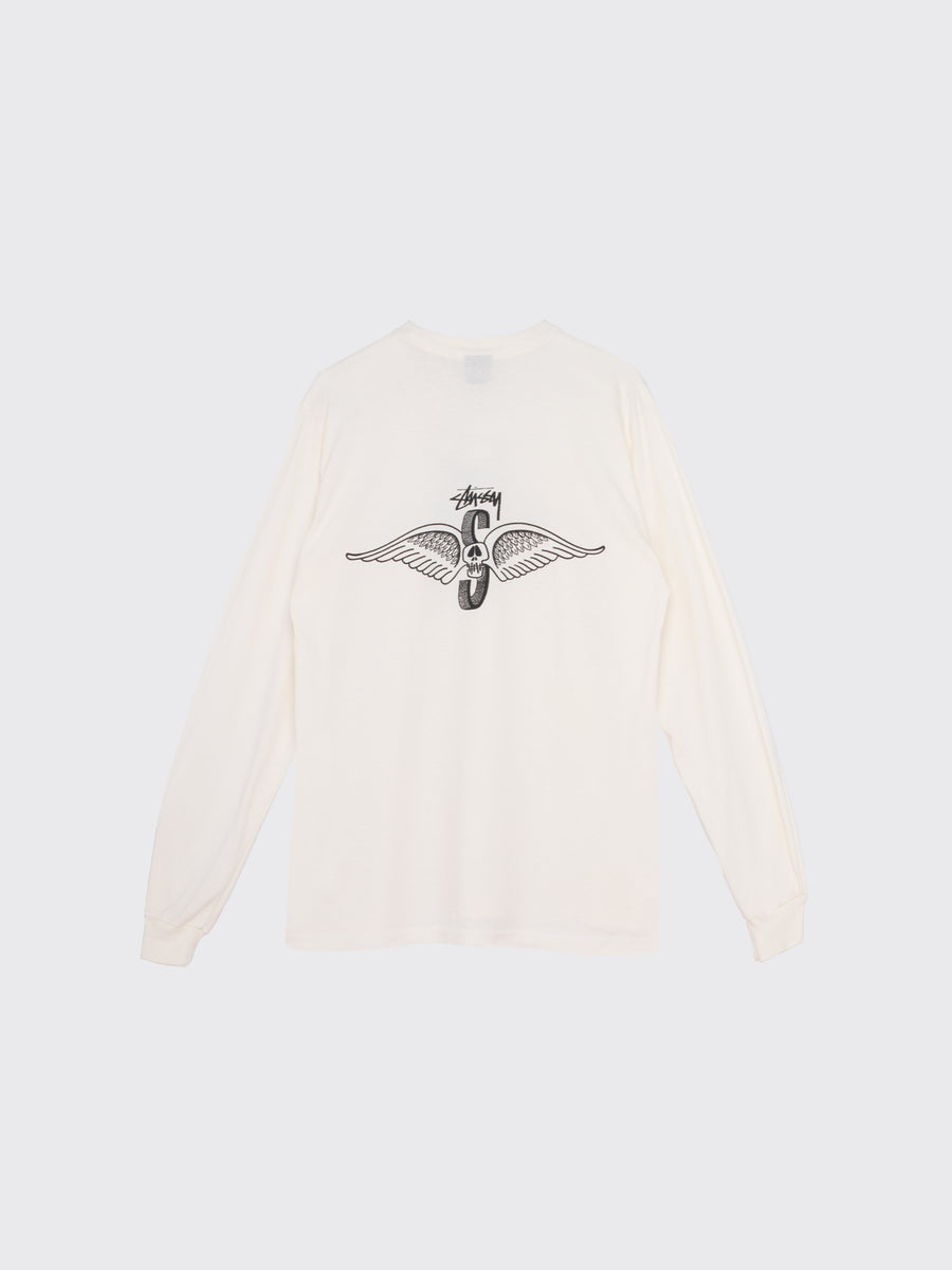 Skull Wings Pigment Dyed LS T-Shirt