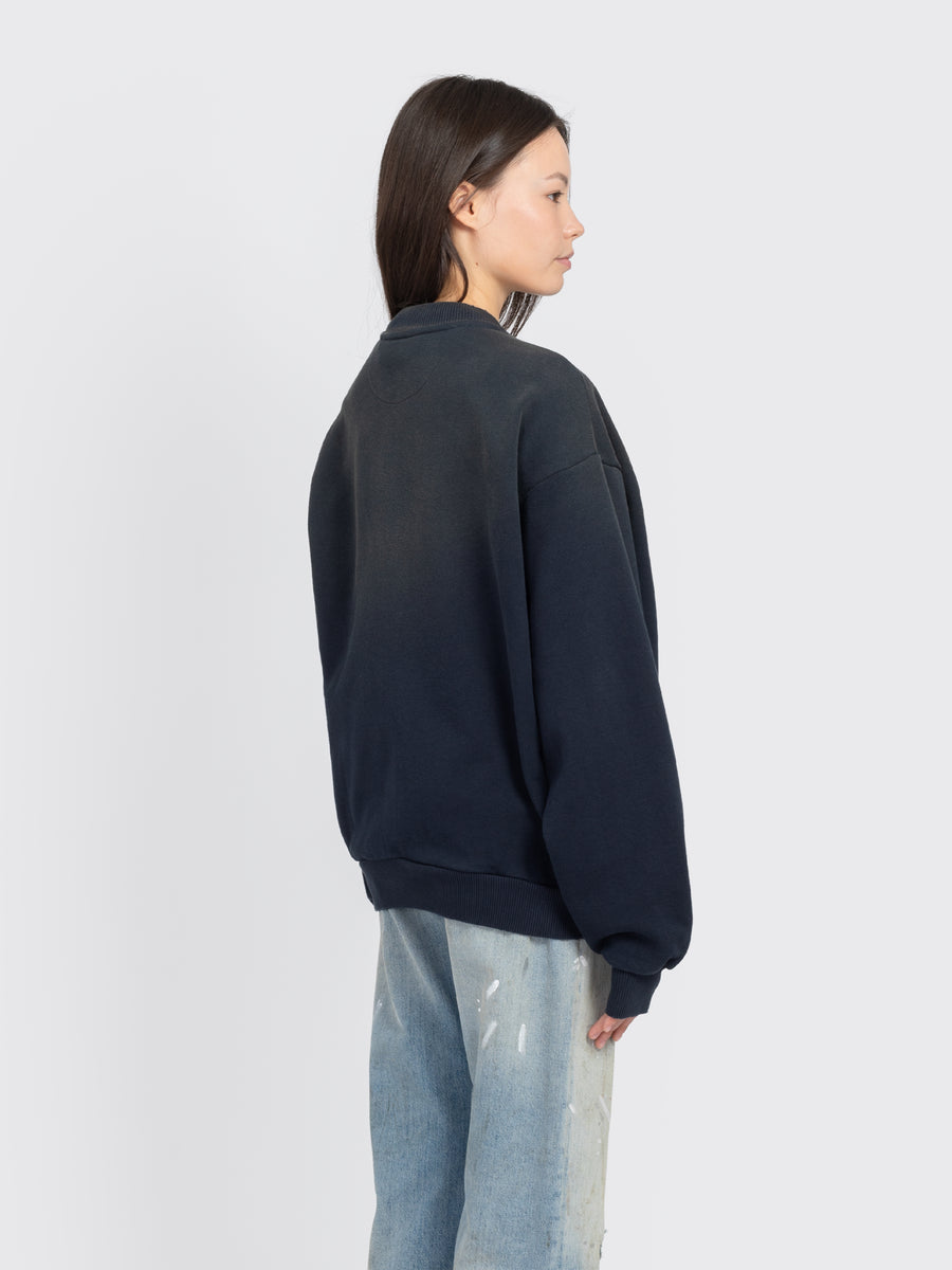 Washed Zip-Up Cardigan