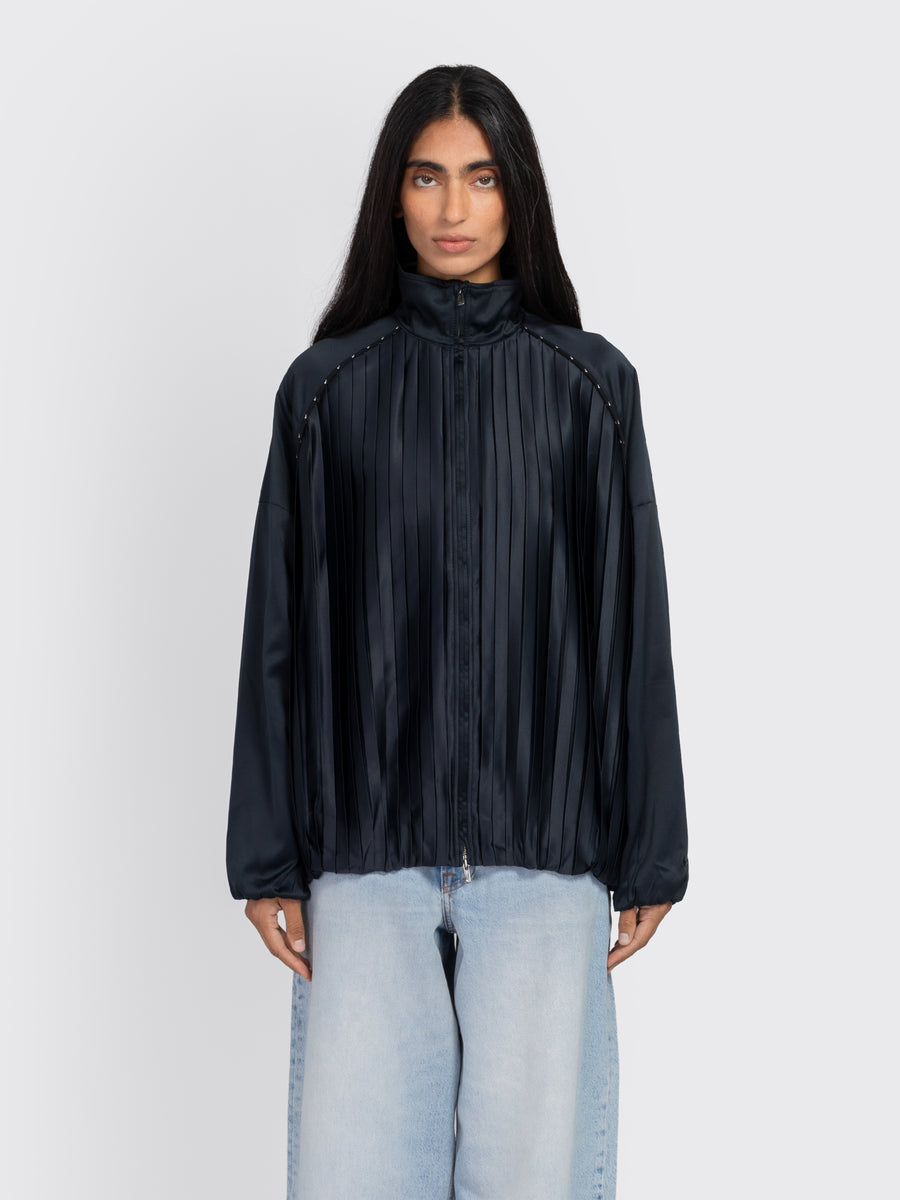 W Pleated Tracksuit Jacket