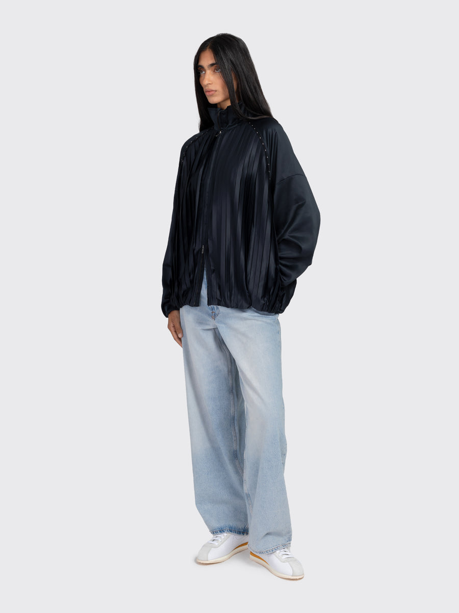 W Pleated Tracksuit Jacket