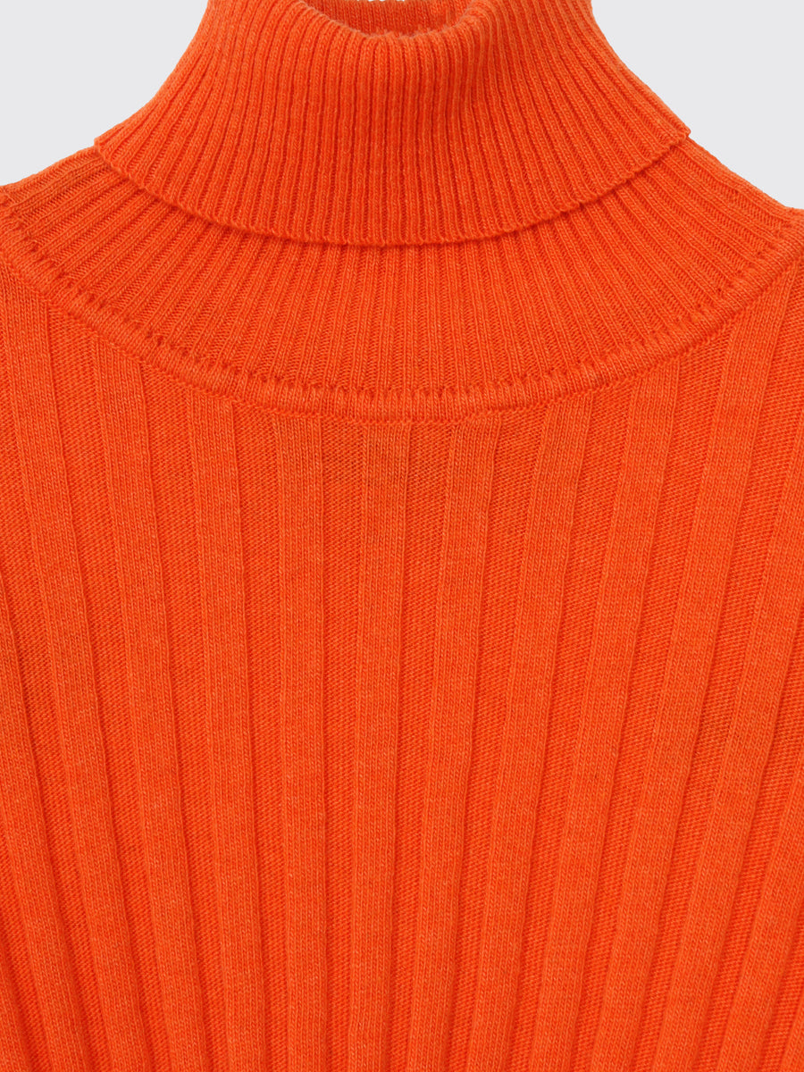 Ribbed High Neck Sweater