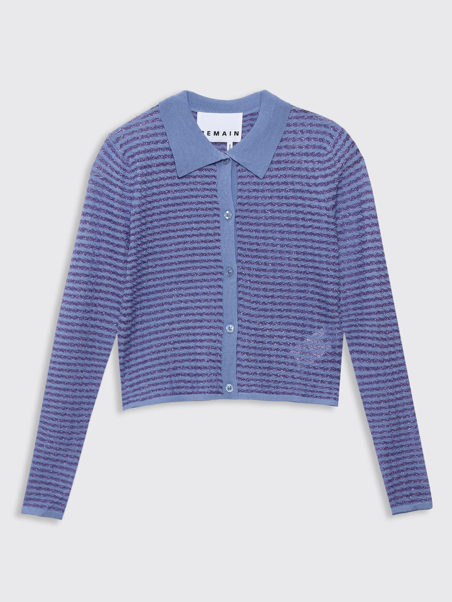 Metallic Knit Cardigan